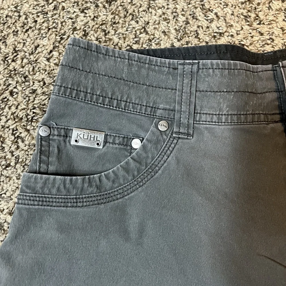 KUHL Revolvr Pants Mens 30x32 Gray Vintage Patina Dye Überkühl Stretch Hiking